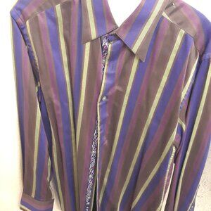Robert Graham Men's Embroidered Shirt- Size Large- Gently Worn